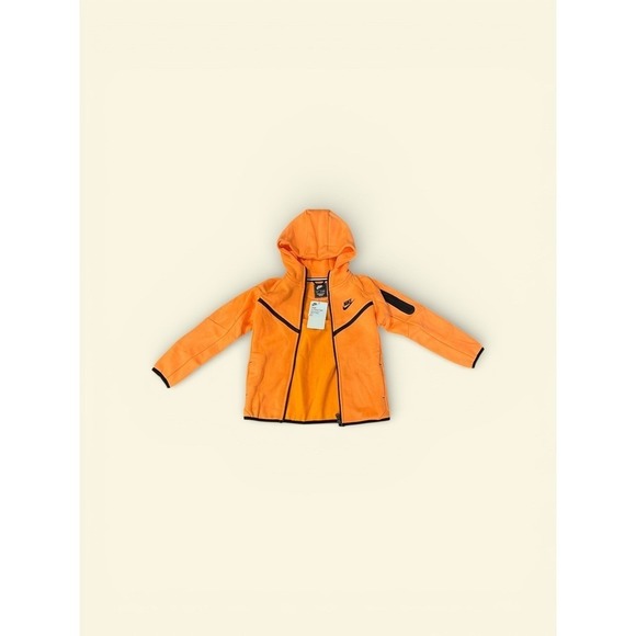 Nike Kids Tech Fleece Tracksuit Set Peach Full Zip Hoodie Joggers (8Y) - Picture 9 of 9